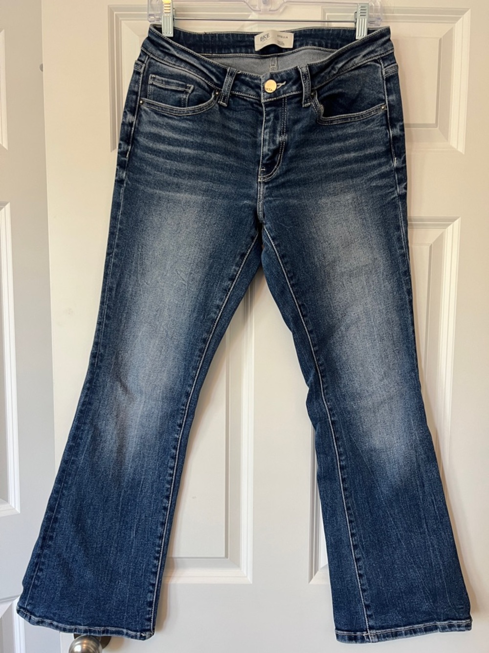 BKE Stella Bootcut Jeans | Slim Fit Low Rise | Medium Wash